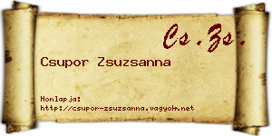 Csupor Zsuzsanna névjegykártya